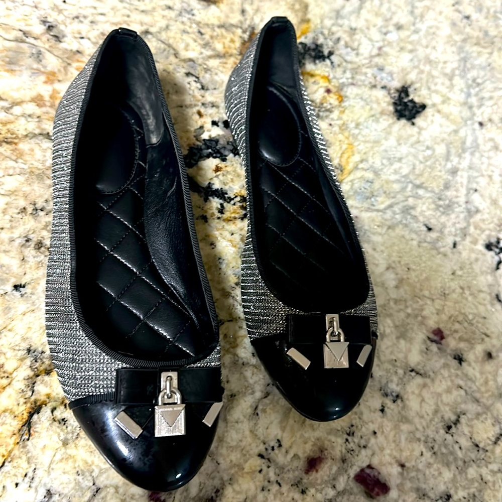 Original MK flats silver and black